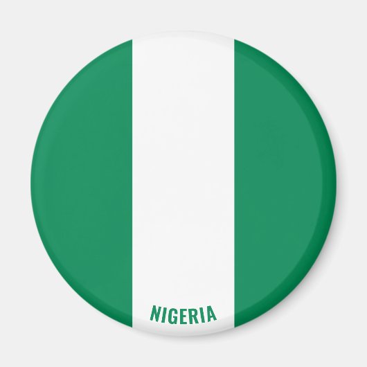 Nigeriaanse vlag Charming Patriotic Magneet (Voorkant)