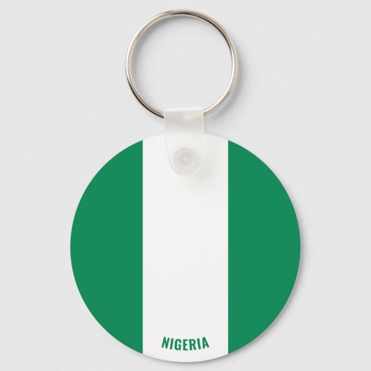Nigeriaanse vlag Charming Patriotic Sleutelhanger (Voorkant)
