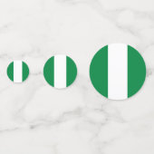 Nigeriaanse vlag confetti (Achterkanten)