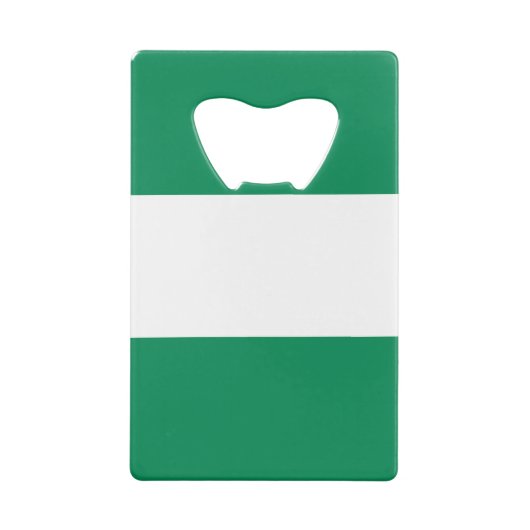 Nigeriaanse vlag creditkaart flessenopener (Achterkant)