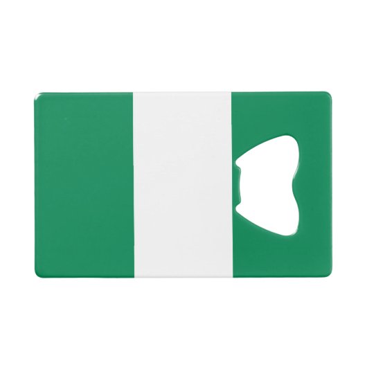 Nigeriaanse vlag creditkaart flessenopener (Voorkant (Horizontaal))
