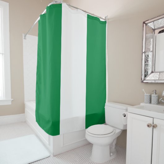 Nigeriaanse vlag douchegordijn (In situ)