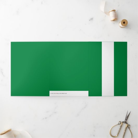 Nigeriaanse vlag drieluik kaart (Buitenkant)