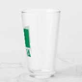 Nigeriaanse vlag en Nigeria Glas (Links)