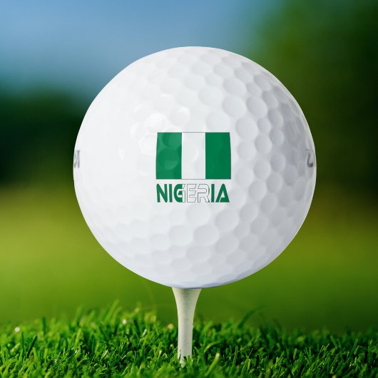 Nigeriaanse vlag en Nigeria Golfballen