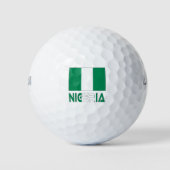 Nigeriaanse vlag en Nigeria Golfballen (Voorkant)
