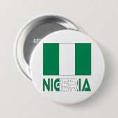 Nigeriaanse vlag en Nigeria Ronde Button 7,6 Cm (Voorkant /achterkant)