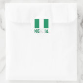 Nigeriaanse vlag en Nigeria Ronde Sticker (Tas)