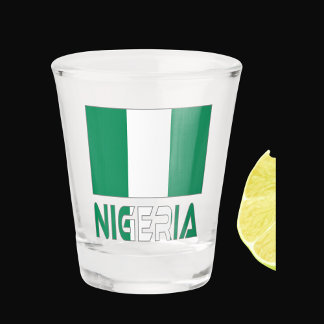 Nigeriaanse vlag en Nigeria Shot Glas