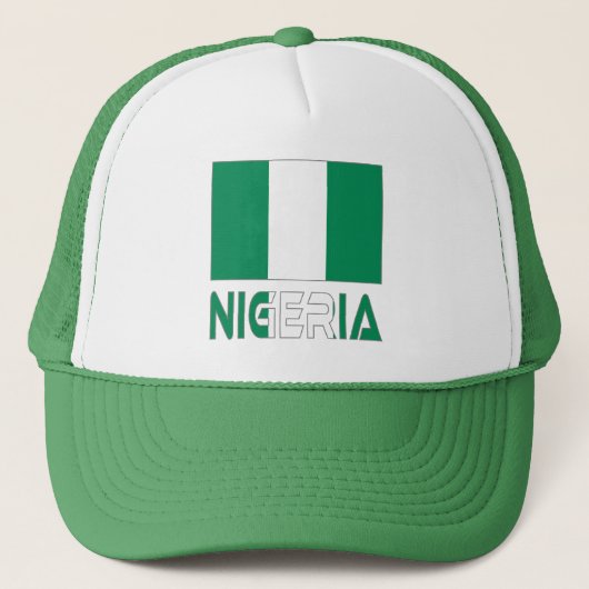 Nigeriaanse vlag en Nigeria Trucker Pet (Voorkant)