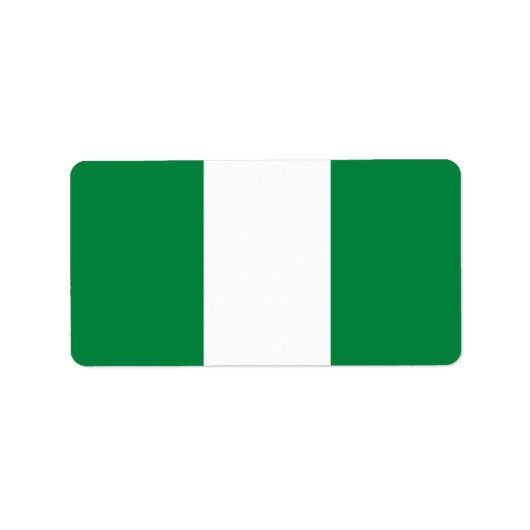 Nigeriaanse vlag etiket (Voorkant)