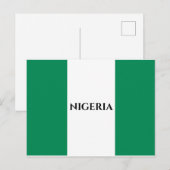 Nigeriaanse vlag feestdagenkaart (Voorkant / Achterkant)