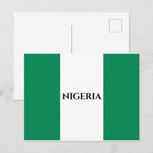 Nigeriaanse vlag feestdagenkaart (Voorkant / Achterkant)