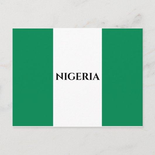 Nigeriaanse vlag feestdagenkaart (Voorkant)