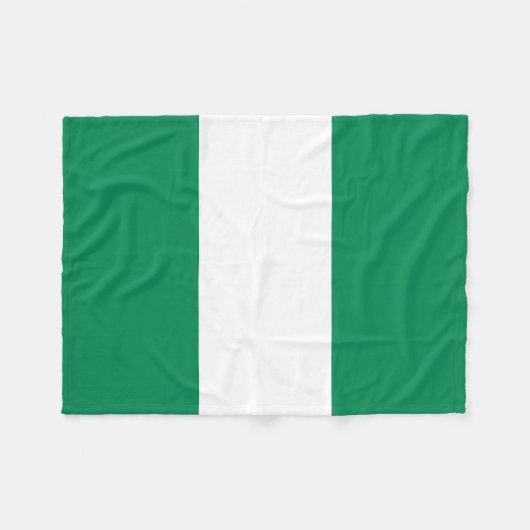 Nigeriaanse vlag fleece deken (Voorkant (Horizontaal))