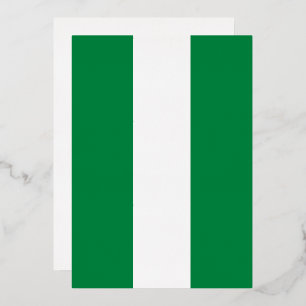 Nigeriaanse vlag folie uitnodiging