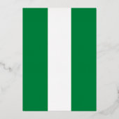 Nigeriaanse vlag folie uitnodiging (Voorkant)