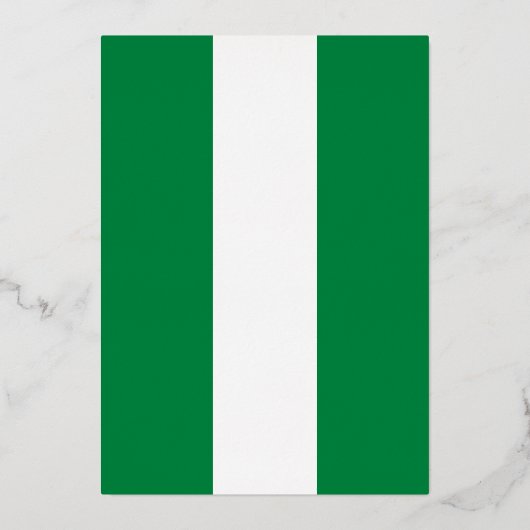Nigeriaanse vlag folie uitnodiging (Voorkant)