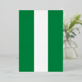Nigeriaanse vlag folie uitnodiging (Staand Voorkant)