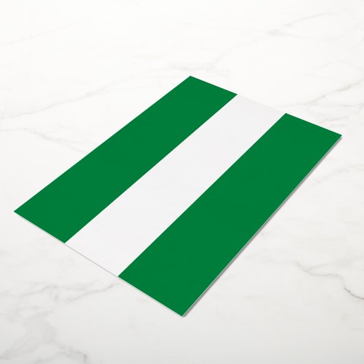 Nigeriaanse vlag folie uitnodiging (Gedraaid)