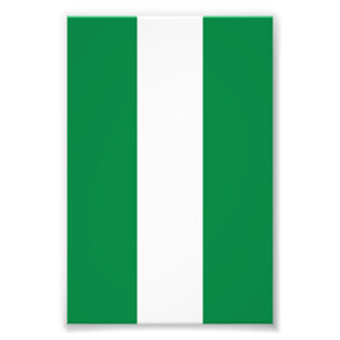 Nigeriaanse vlag foto afdruk