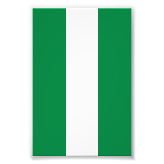 Nigeriaanse vlag foto afdruk (Voorkant)
