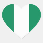 Nigeriaanse vlag hart sticker (Voorkant)