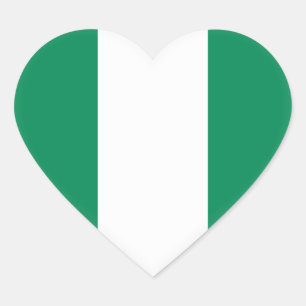 Nigeriaanse vlag hart sticker