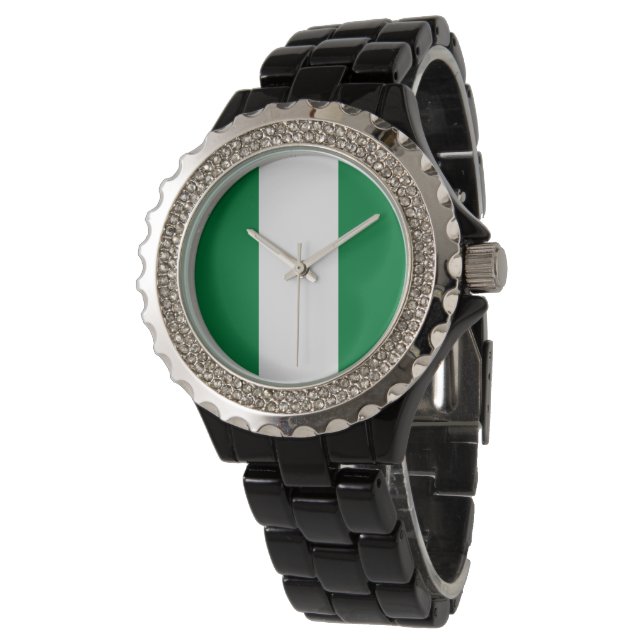 Nigeriaanse vlag horloge (Gekanteld)