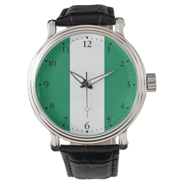 Nigeriaanse vlag horloge (Voorkant)