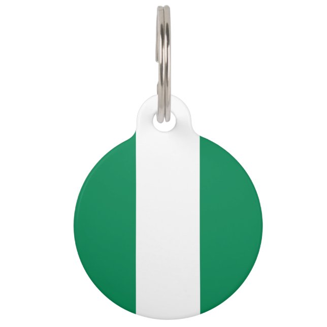 Nigeriaanse vlag huisdierpenning (Achterkant)