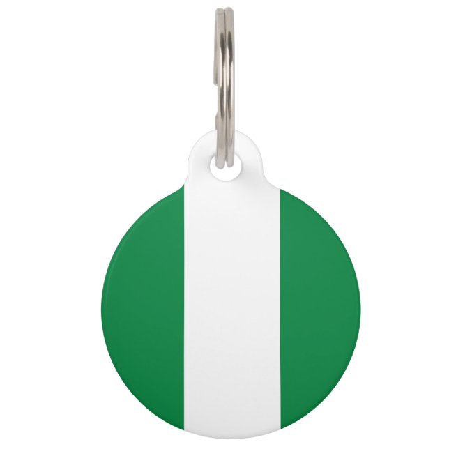 Nigeriaanse vlag huisdierpenning (Voorkant)