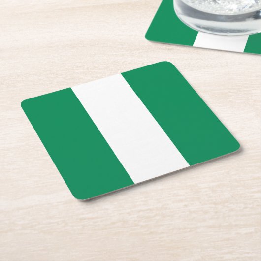 Nigeriaanse vlag kartonnen onderzetters (Schuin)