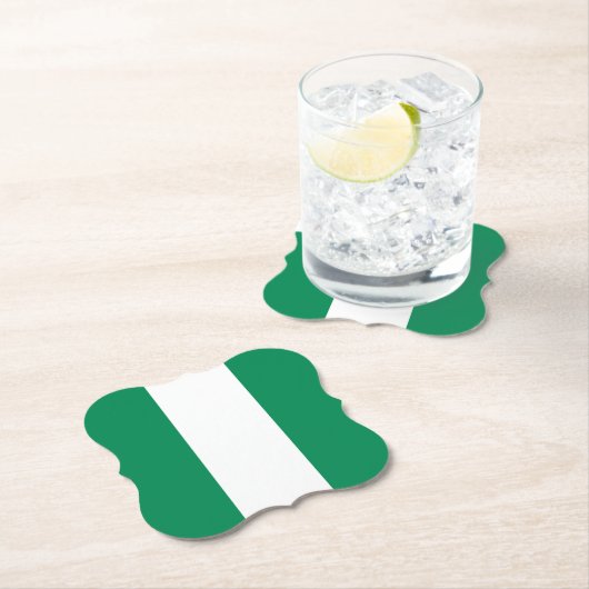 Nigeriaanse vlag kartonnen onderzetters (Insitu)