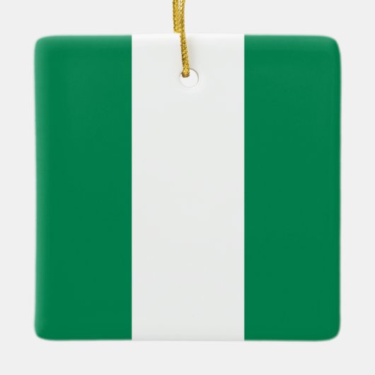 Nigeriaanse vlag keramisch ornament (Voorkant)