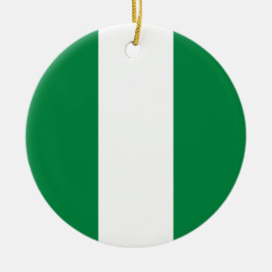 Nigeriaanse vlag keramisch ornament