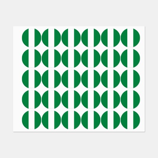 Nigeriaanse vlag labels (Vel)