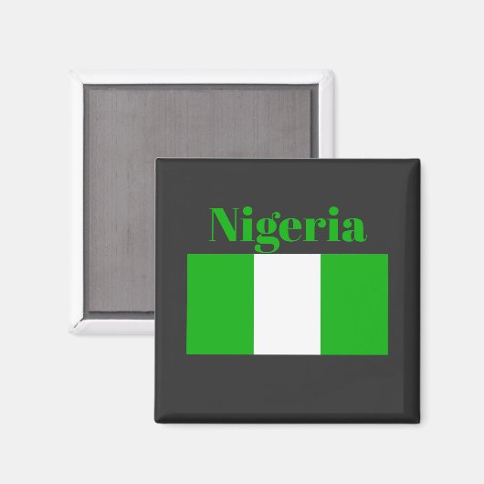 Nigeriaanse vlag magneet (Voorkant / Achterkant)