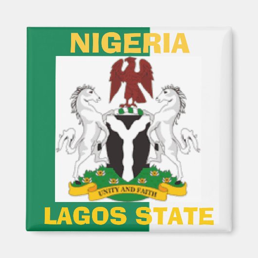 Nigeriaanse vlag magneet (Voorkant)