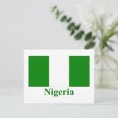 Nigeriaanse vlag met naam briefkaart (Staand voorkant)