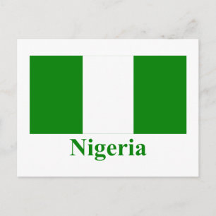 Nigeriaanse vlag met naam briefkaart