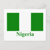 Nigeriaanse vlag met naam briefkaart (Voorkant)