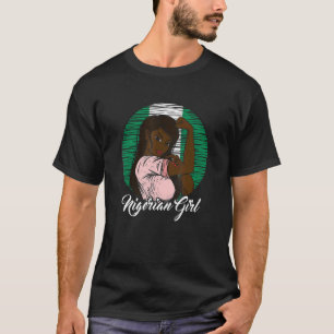 Nigeriaanse vlag Nigeriaans meisje T-shirt
