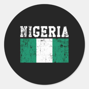 Nigeriaanse vlag Nigeriaanse roots Ronde Sticker