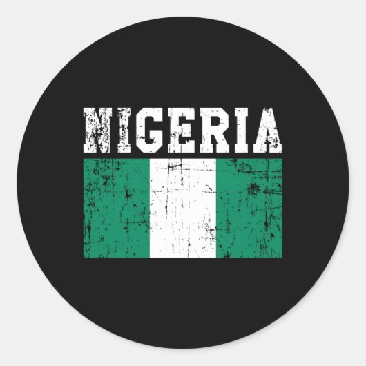 Nigeriaanse vlag Nigeriaanse roots Ronde Sticker (Voorkant)
