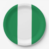 Nigeriaanse vlag papieren bordje (Voorkant)