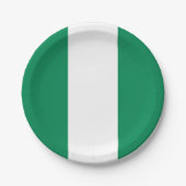 Nigeriaanse vlag papieren bordje (Voorkant)