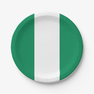 Nigeriaanse vlag papieren bordje