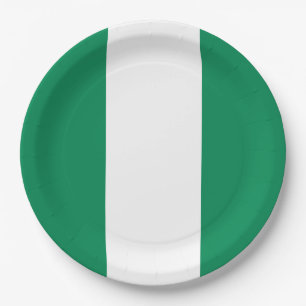 Nigeriaanse vlag papieren bordje