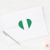 Nigeriaanse vlag Patriotic Hart Sticker (Envelop)